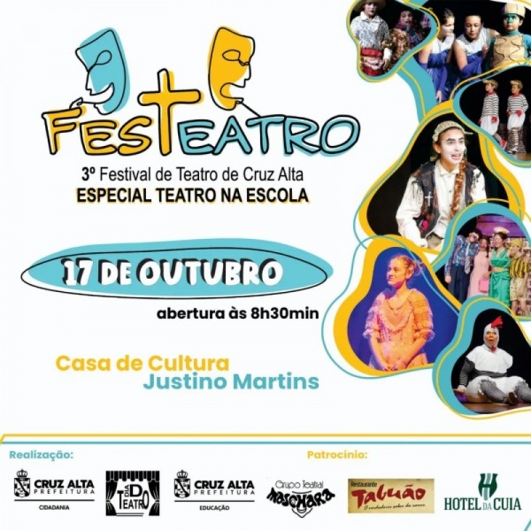 Festeatro: Apresentações das escolas municipais é nesta quinta-feira
