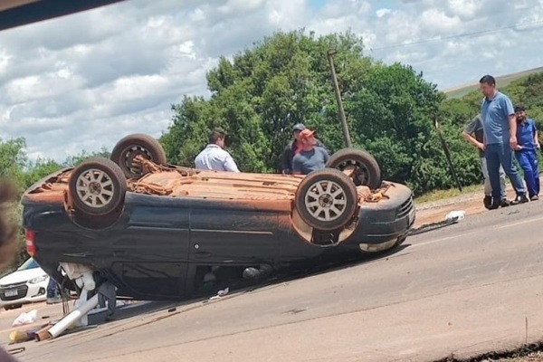 PRF atende acidente na BR 158 em Júlio de Castilhos
