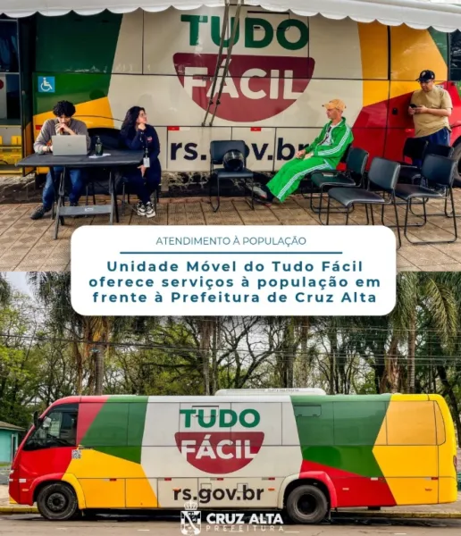 Unidade do Tudo Fácil permanece até sexta-feira dia 23 de outubro em Cruz Alta