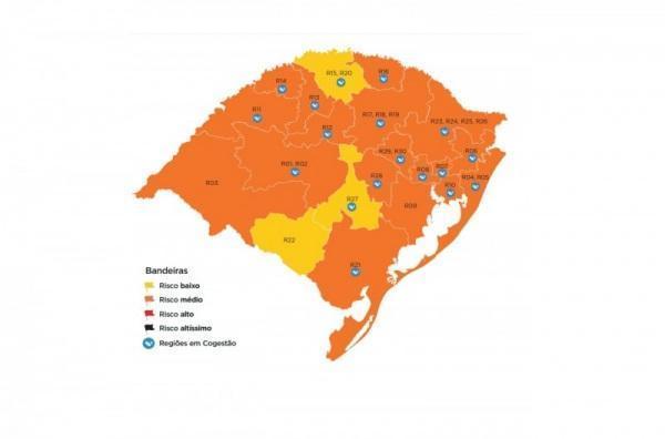 Cruz Alta segue por mais uma semana na bandeira laranja