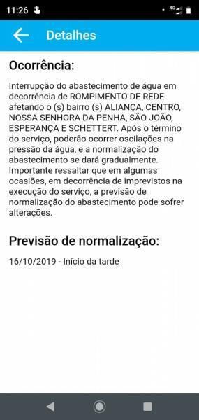 Conserto de rede causa desabastecimento temporário de água em alguns Bairros