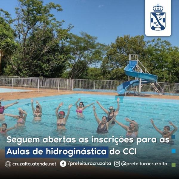 Seguem abertas as inscrições para as Aulas de hidroginástica do CCI