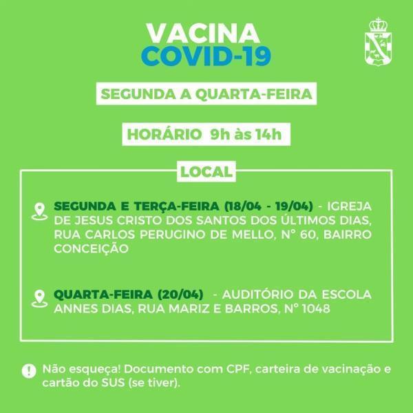 Vacinação contra a Covid-19 é retomada em Cruz Alta nesta segunda