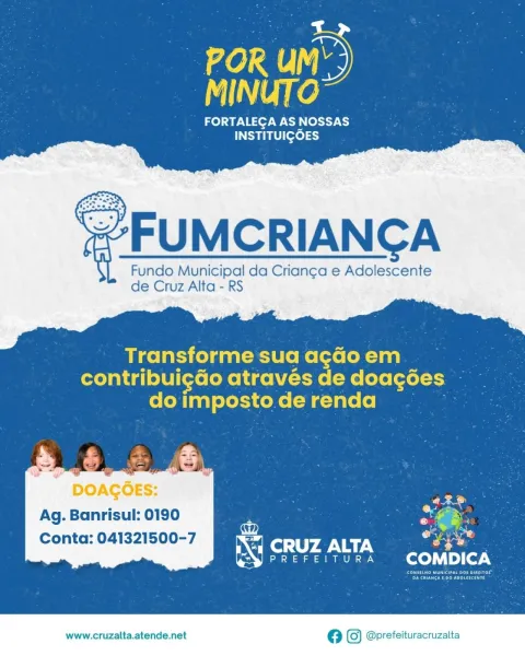 Parte do seu Imposto de Renda pode transformar vidas em Cruz Alta