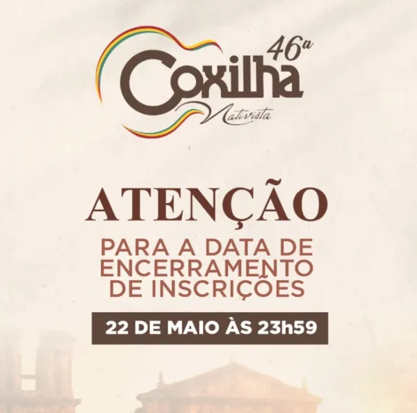 Inscrições para a 46ª Coxilha Nativista se encerram nesta sexta-feira