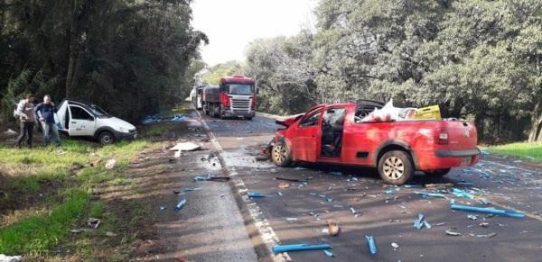 Acidente de trânsito na ERS 342 entre Cruz Alta e Ijui