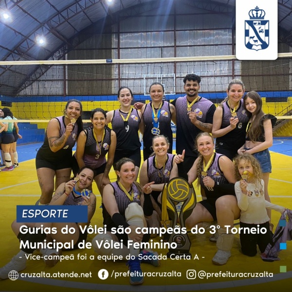 3ºTORNEIO MUNICIPAL DE VÔLEI FEMININO> Gurias do Vôlei vence o torneio