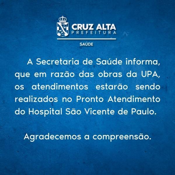 REFORMAS: UPA Fecha temporariamente e atendimentos serão no São Vicente