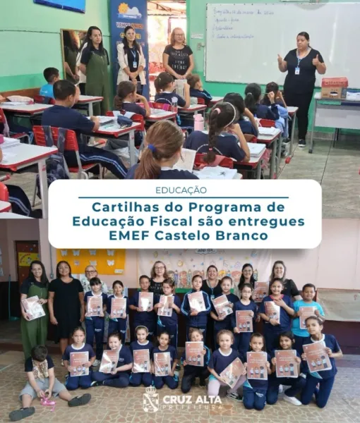 Cartilhas do Programa de Educação Fiscal são entregues EMEF Castelo Branco