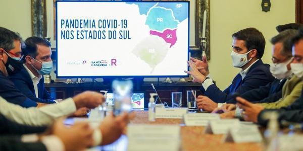 RS, SC e PR terão articulação conjunta no enfrentamento à Covid-19 