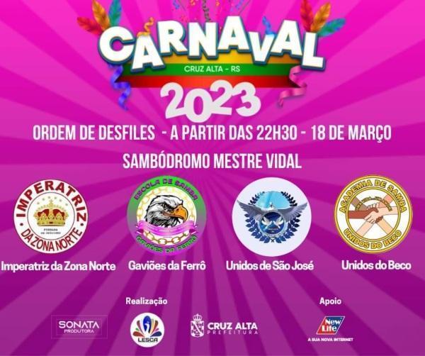 Carnaval: São José, Ferrô, Imperatriz da Zona Norte e Beco desfilam hoje