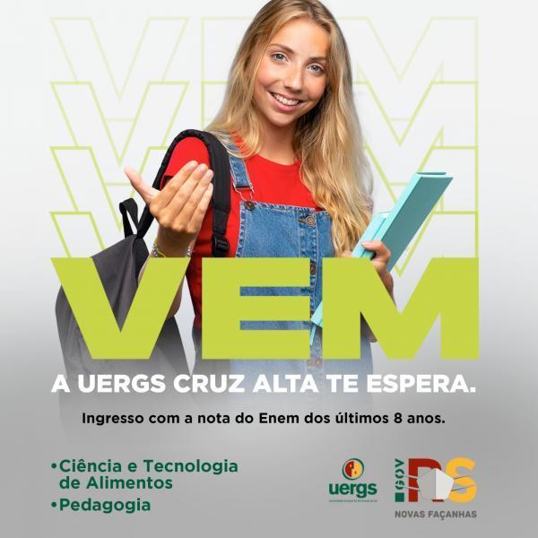 UERGS tem 42 vagas em cursos de graduação em Cruz Alta 