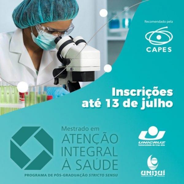 Unicruz abre inscrições para o Mestrado em Atenção Integral à Saúde