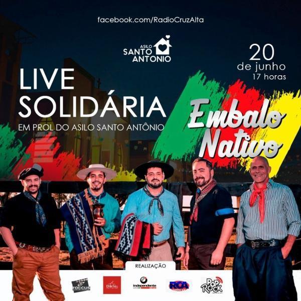 Live Solidária Asilo Santo Antônio acontece neste sábado (20)