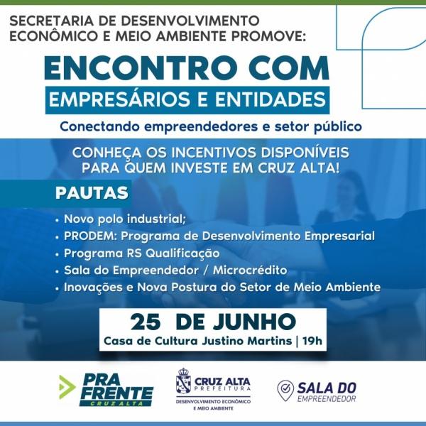 Encontro em Cruz Alta reúne empresários, entidades e poder público 