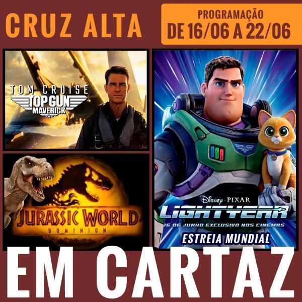 Lightyear, Top Gun Maverick e Jurassic World Domínio em cartaz no cinema