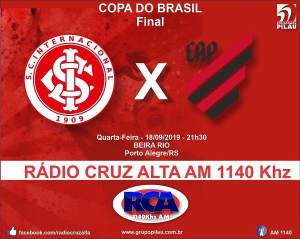 Acompanhe Internacional x Athletico-PR pela final da Copa do Brasil na RCA