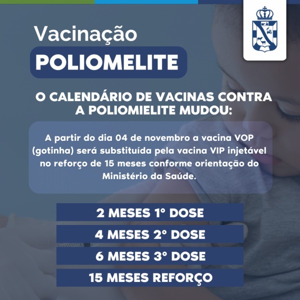  Vacina oral da poliomielite será substituída por dose injetável