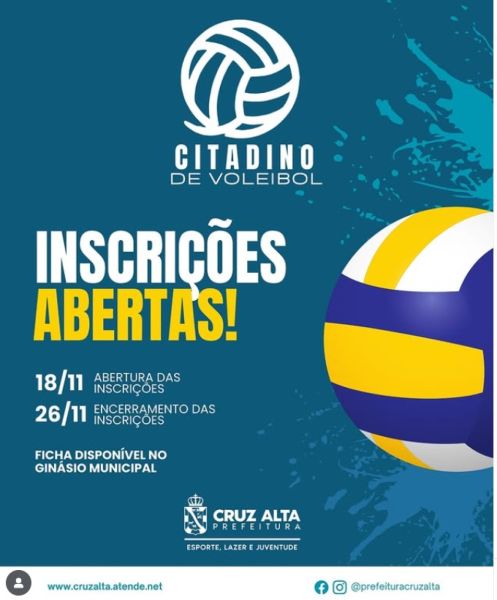 Cruz Alta abre inscrições para o Citadino de Voleibol 2025