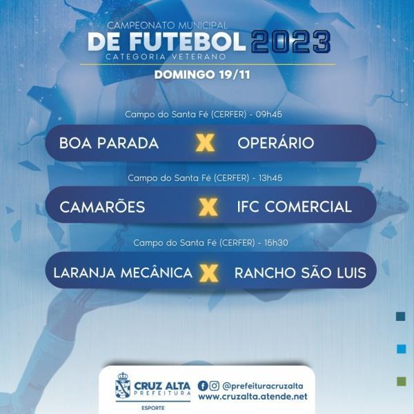 Domingo com rodada do Citadino de futebol de Campo categoria Veteranos