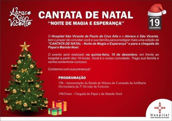 Hspv promove cantata de Natal e chegada do papai noel amanhã