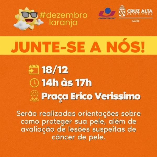 Dezembro Laranja: Unicruz e Prefeitura promovem atividade alusiva a campanha