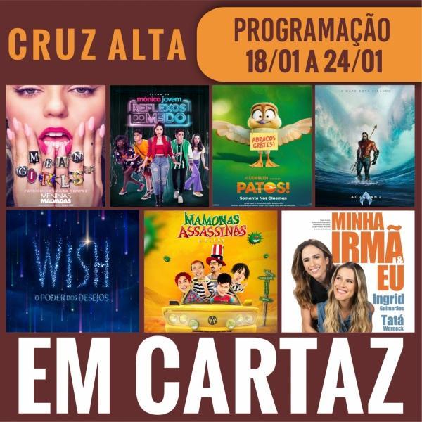 DOMINGO: Confira a programação de filmes  no Cine Globo de Cruz Alta