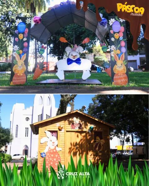 Cruz Alta inicia decoração para a Páscoa Fantástica 2026