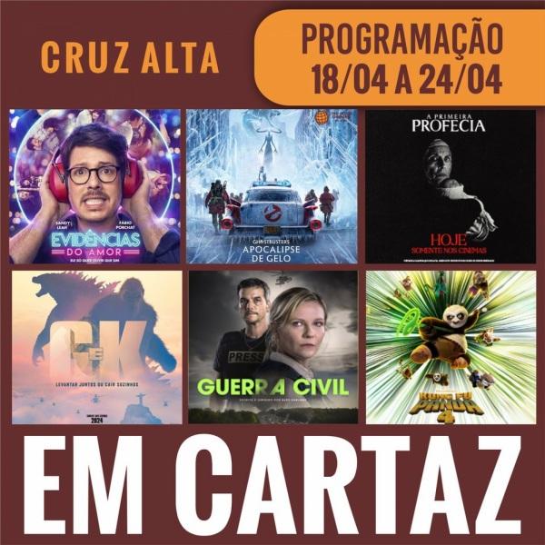 CINEMA: Confira os filmes em Cartaz neste sábado em Cruz Alta