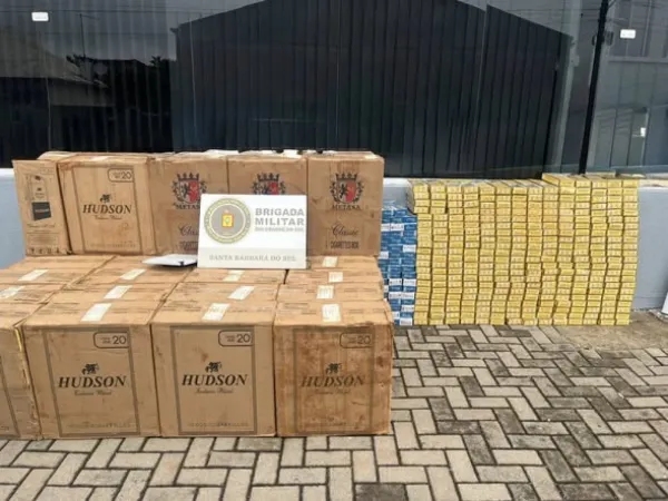 Brigada apreende 35 mil maços de cigarros contrabandeados em Santa Bárbara 