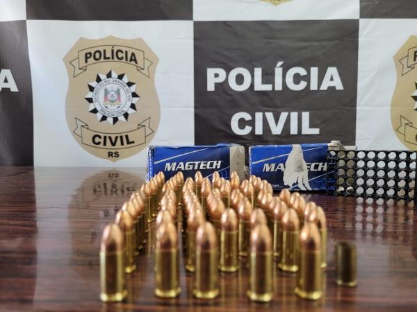 DEAM da Polícia Civil apreende munições em cumprimento de mandado
