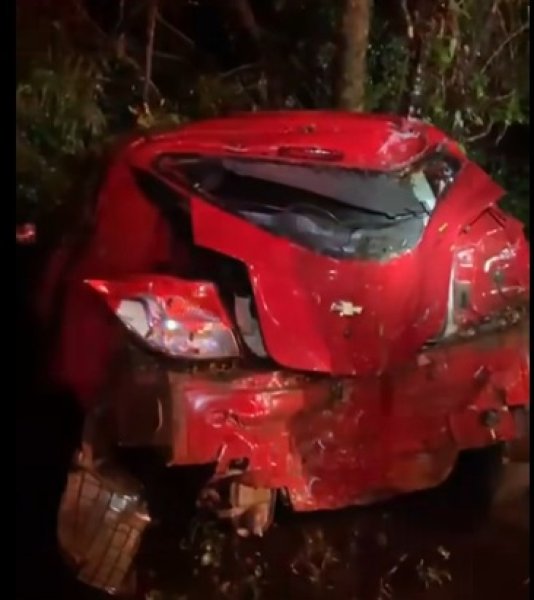 Condutora fica ferida após colisão com árvores na BR-158, em Panambi