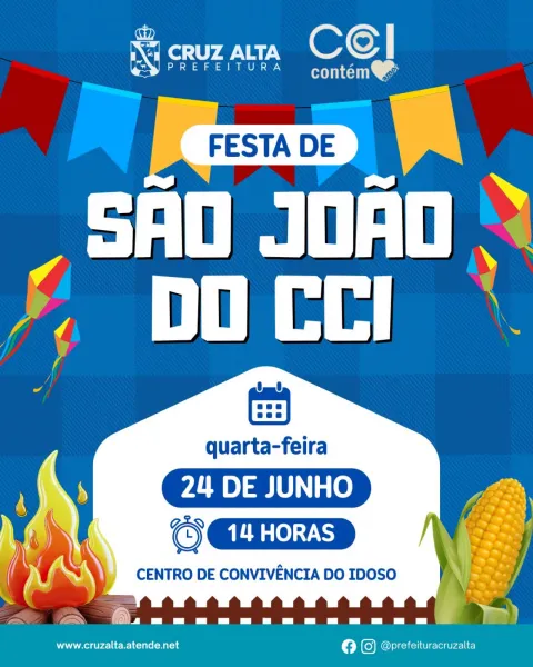 DIA 24> CCI promove Festa de São João na próxima quarta-feira