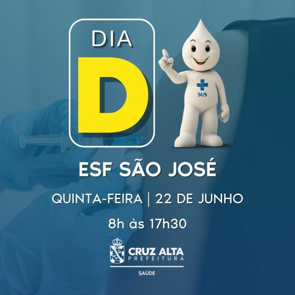 ESF São José terá Dia D de atendimento nesta quinta-feira (22)