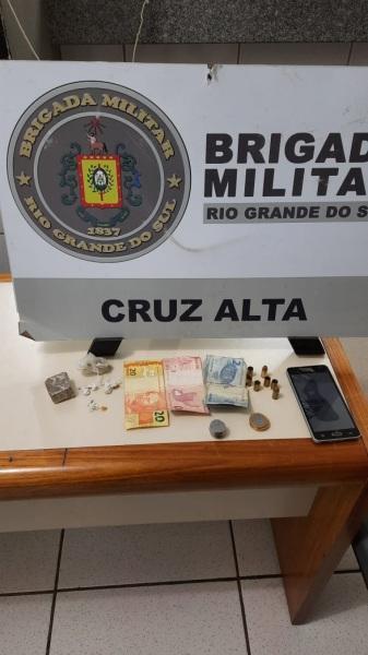 Brigada Militar realiza prisão por tráfico de drogas em Cruz Alta