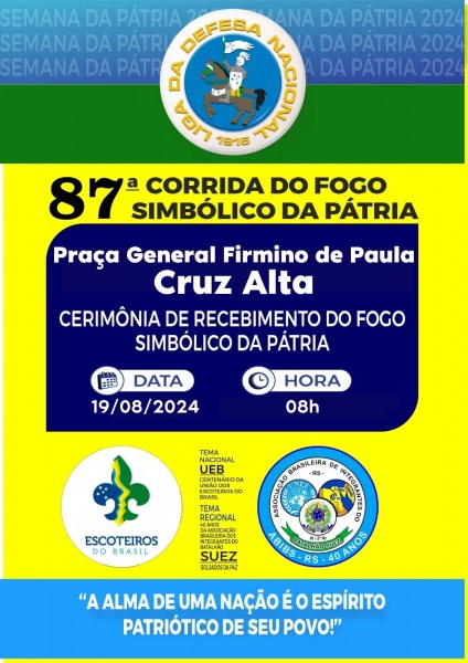 AGORA> Cruz Alta Recebe a 87ª Corrida do Fogo Simbólico da Pátria