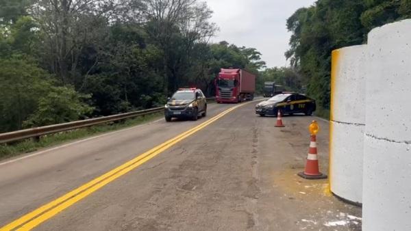 BR-158 tem trânsito liberado de forma parcial na tarde da quinta informa PRF