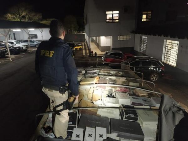 PRF apreende quase 5 mil garrafas de vinho importado na BR 158