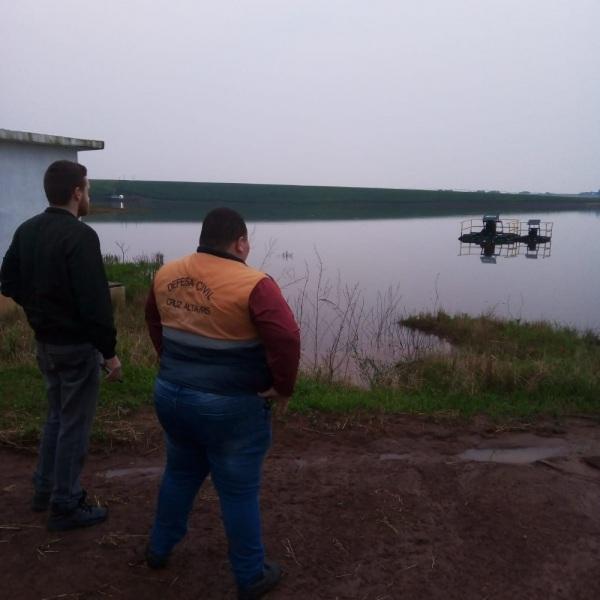 ÁREAS DE RISCO: Defesa Civil monitora barragem na localidade Fazenda Seival 
