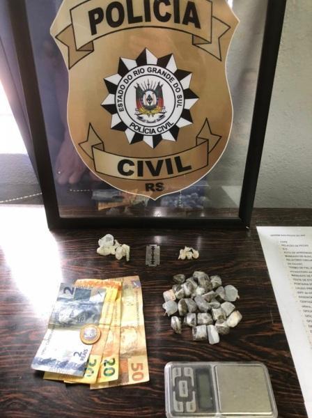 Polícia Civil prende traficante no Bairro Acelino Flores em Cruz Alta