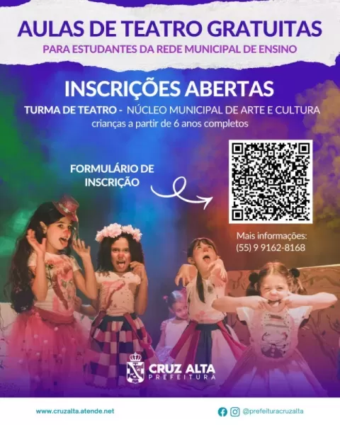 AMANHÃ NA TERÇA> Começam as aulas do Núcleo de Artes Municipal