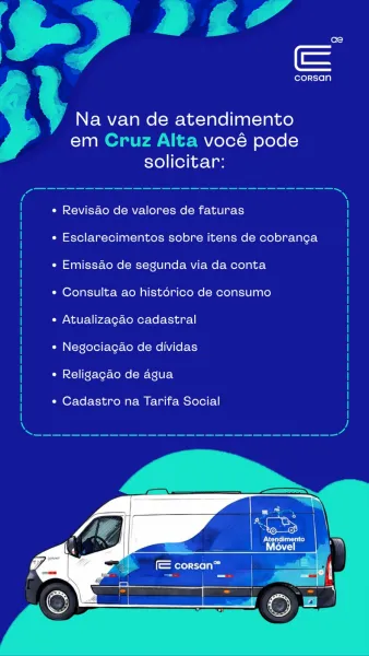 CRISE DAS CONTAS DE ÁGUA> Van de atendimento da Corsan está na Boa parada hoje