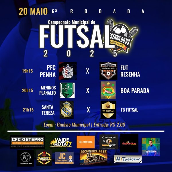 DAQUI A POUCO> Mais uma rodada do Citadino de Futsal no ginásio municipal