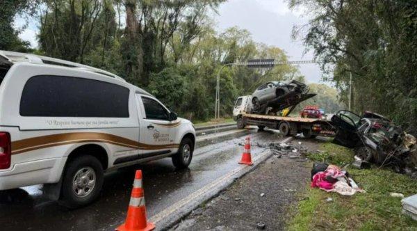 PANAMBI> Colisão frontal na BR-158 mata duas pessoas e fere outras duas 