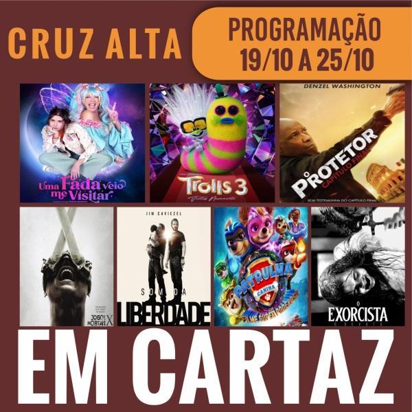 DOMINGO: Confira a programação de filmes  no Cine Globo de Cruz Alta 