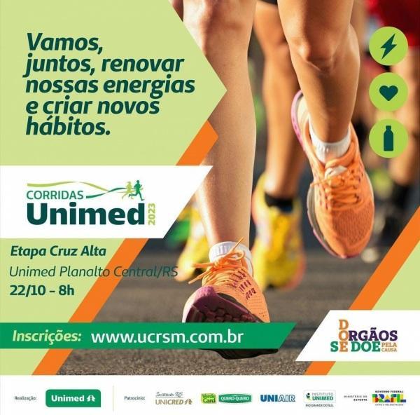 CORRIDAS UNIMED 2023: Etapa Cruz Alta é hoje com largada às 08h no Ginásio