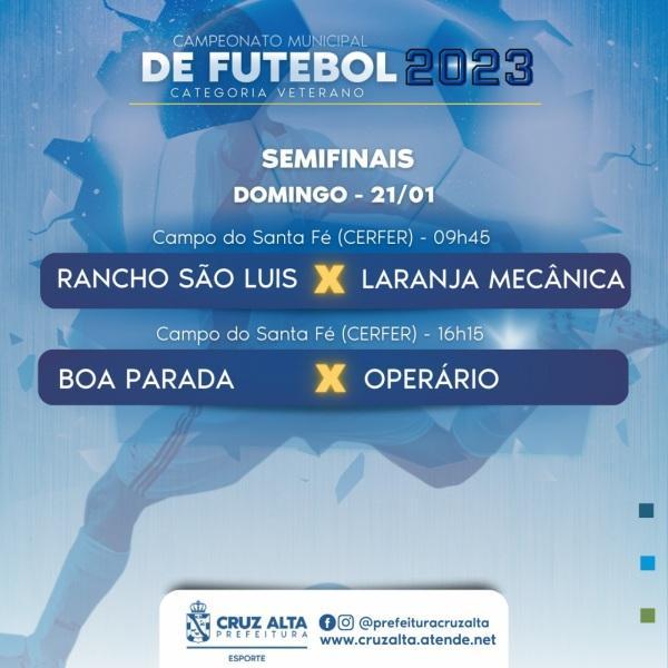 CAMPEONATO DE VETERANOS: Semi finais da competição hoje no CERFER