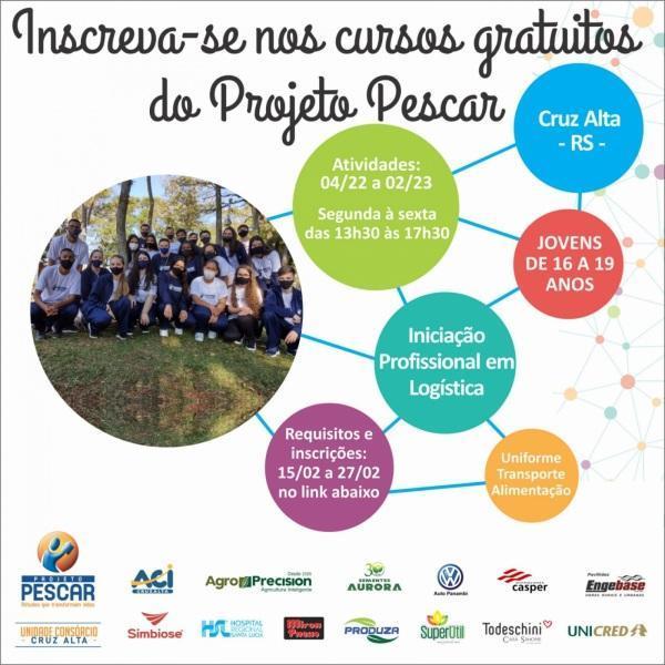 Inscrições para Projeto Pescar de Cruz Alta vão até o dia 27 de fevereiro