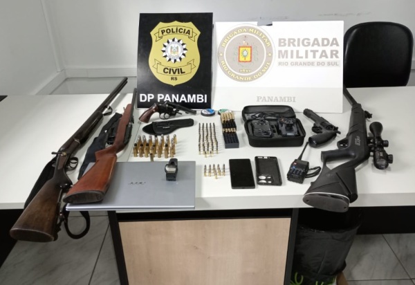 Diversas armas e demais objetos são apreendidos em Panambi
