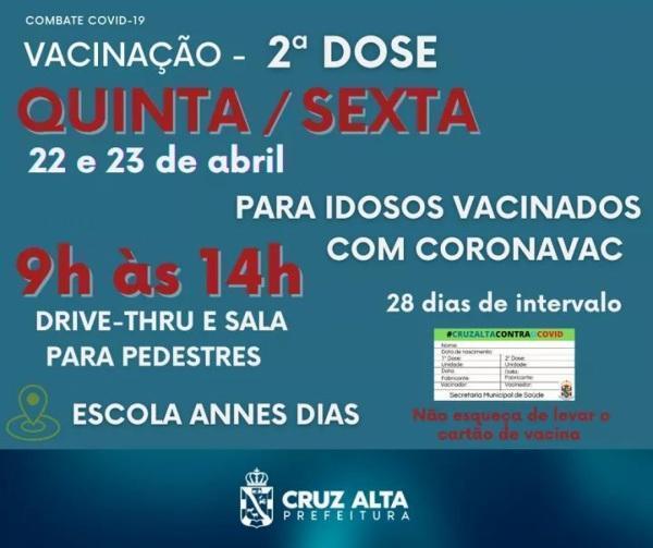 Vacinação contra a Covid-19 para segundas doses retorna na quinta-feira